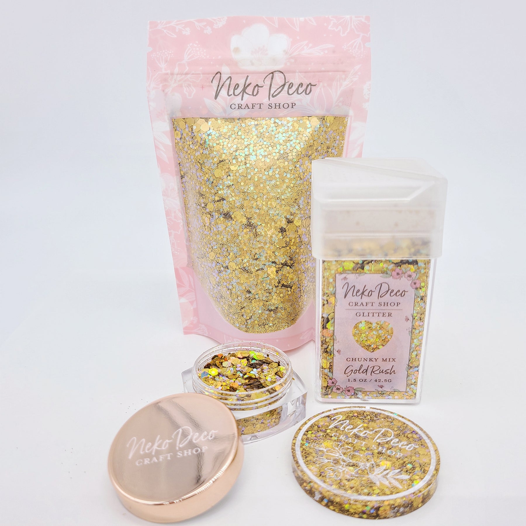 Glitter Edible Gold Glitter Stars 4.5 oz.