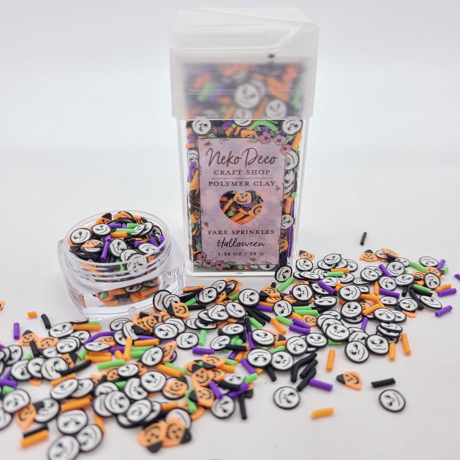 Buttons Galore Sprinkletz Craft Embellishments - 3 Pack Tiny Polymer Clay Shapes In Sugar & Spice